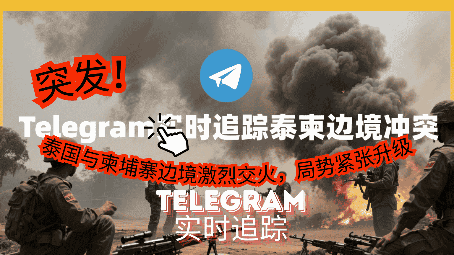 突发！泰国与柬埔寨边境激烈交火，局势紧张升级(Telegram)实时追踪