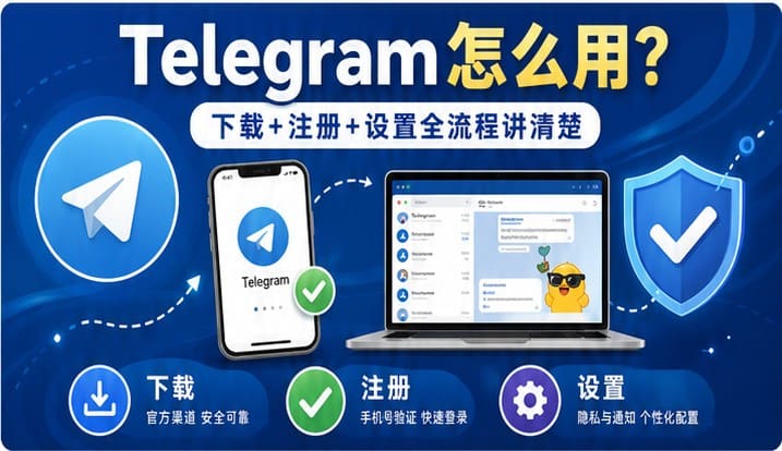 Telegram 下载与使用流程示意图