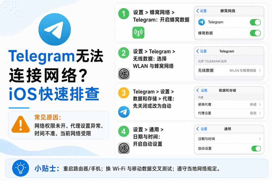 Telegram 移动数据和网络权限设置