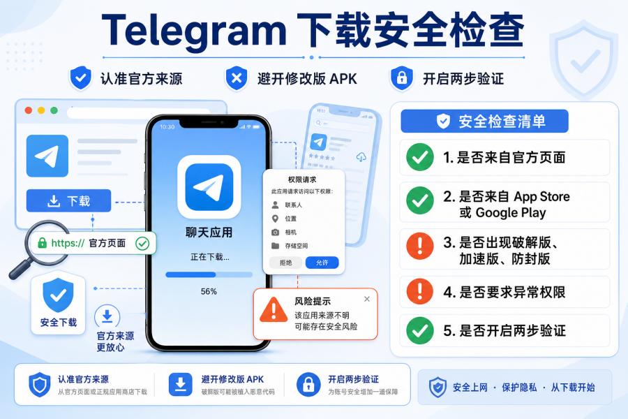 Telegram 官方下载来源安全检查