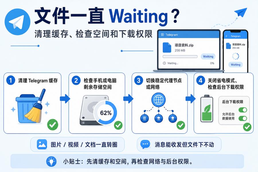 Telegram 下载不了怎么办？官网打不开、下载中断和一直 Waiting 的解决方法 配图 2
