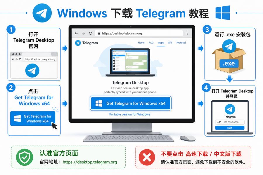 Telegram 电脑版怎么下载？Windows / Mac 官方下载安装教程 配图 1