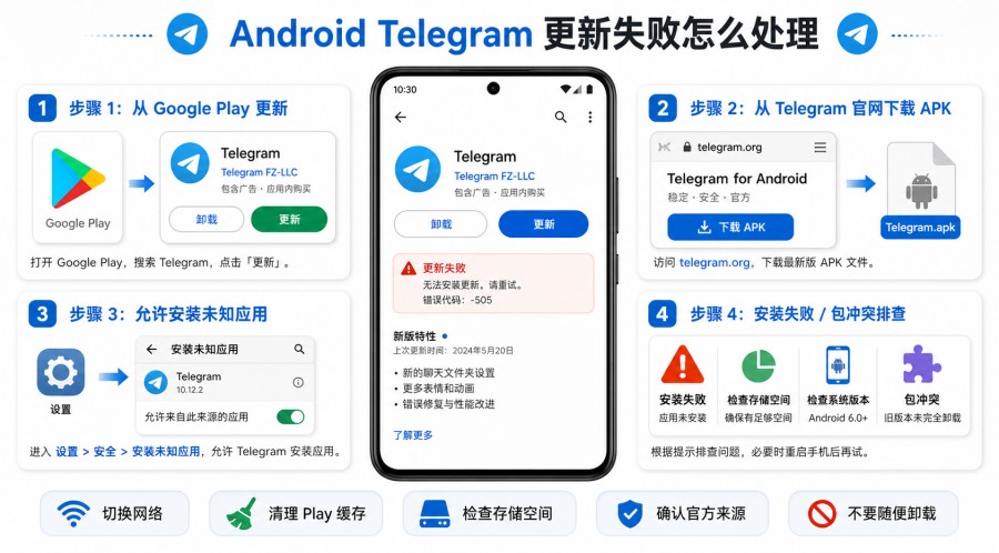 Telegram 更新失败怎么办?旧版本无法升级的原因与处理步骤 配图 2