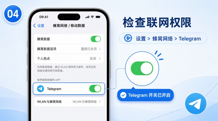 iPhone 下载 Telegram 后打不开怎么办?网络、权限和重装排查方法 第 3 张正文图