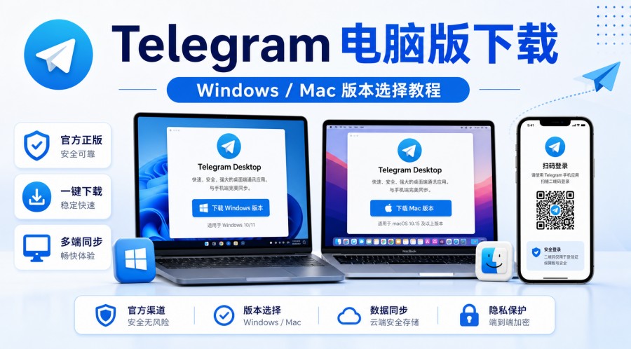 Telegram 电脑版怎么下载安装?Windows 和 Mac 下载、安装与扫码登录教程 第 1 张正文图