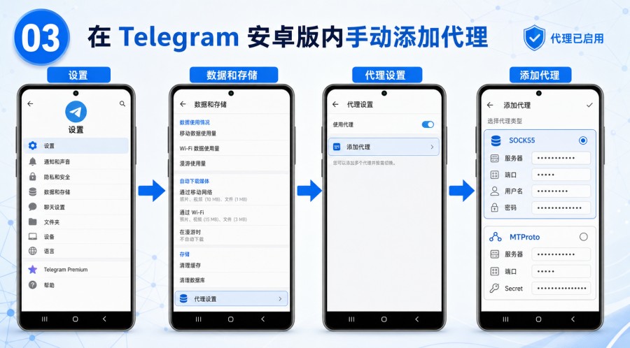 Telegram 安卓下载后一直连接中？ - step 2