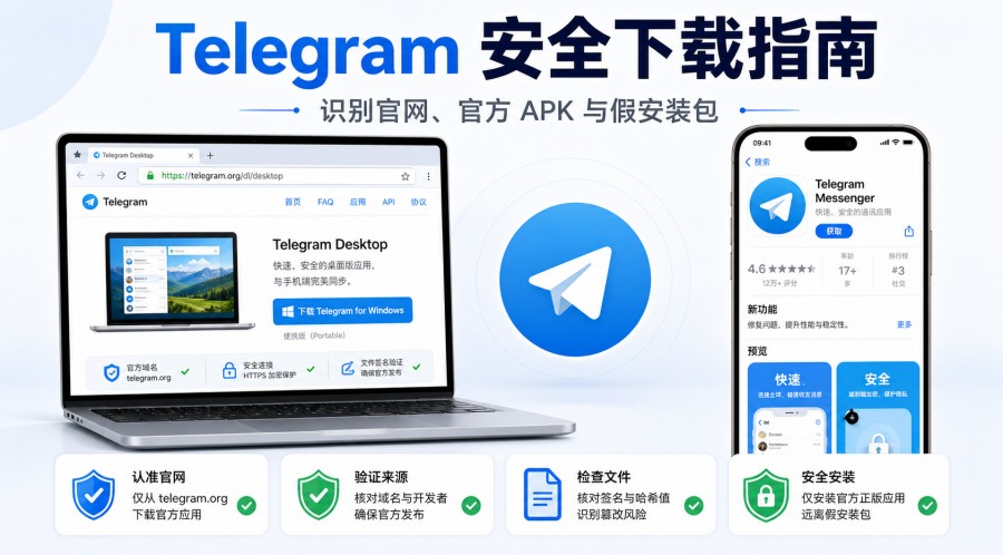 Telegram电报教程: Telegram 怎么安全下载?官方入口与假安装包识别指南