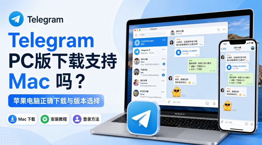 Telegram PC版下载支持 Mac 吗 - 博客封面图