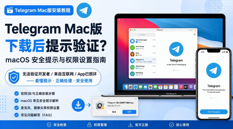 Telegram Mac版下载后提示 - 博客封面图