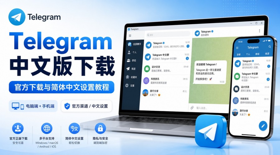 Telegram 中文版怎么下载 - 博客封面图