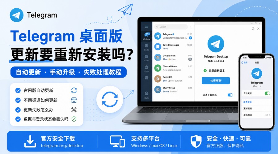 Telegram 桌面版更新要重新安装吗 - 博客封面图