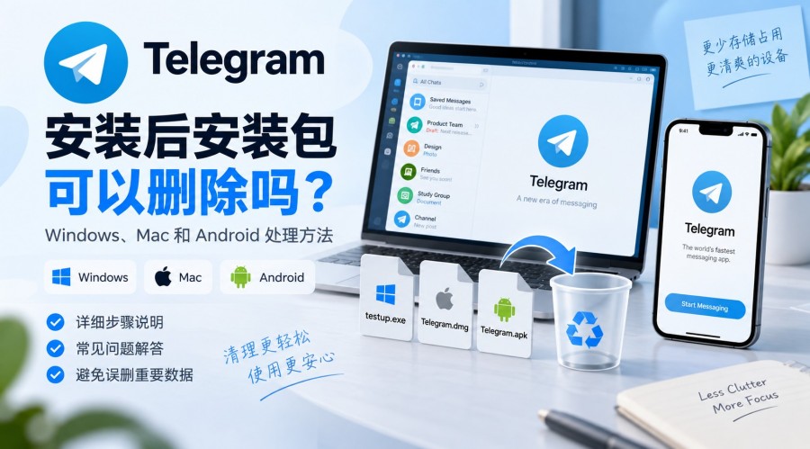 Telegram 安装包可以删除吗?Windows、Mac 与 Portable 清理方法配图