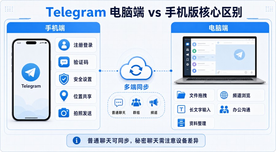 Telegram 电脑端和手机版有什么区别?新手该怎么选择 配图 2