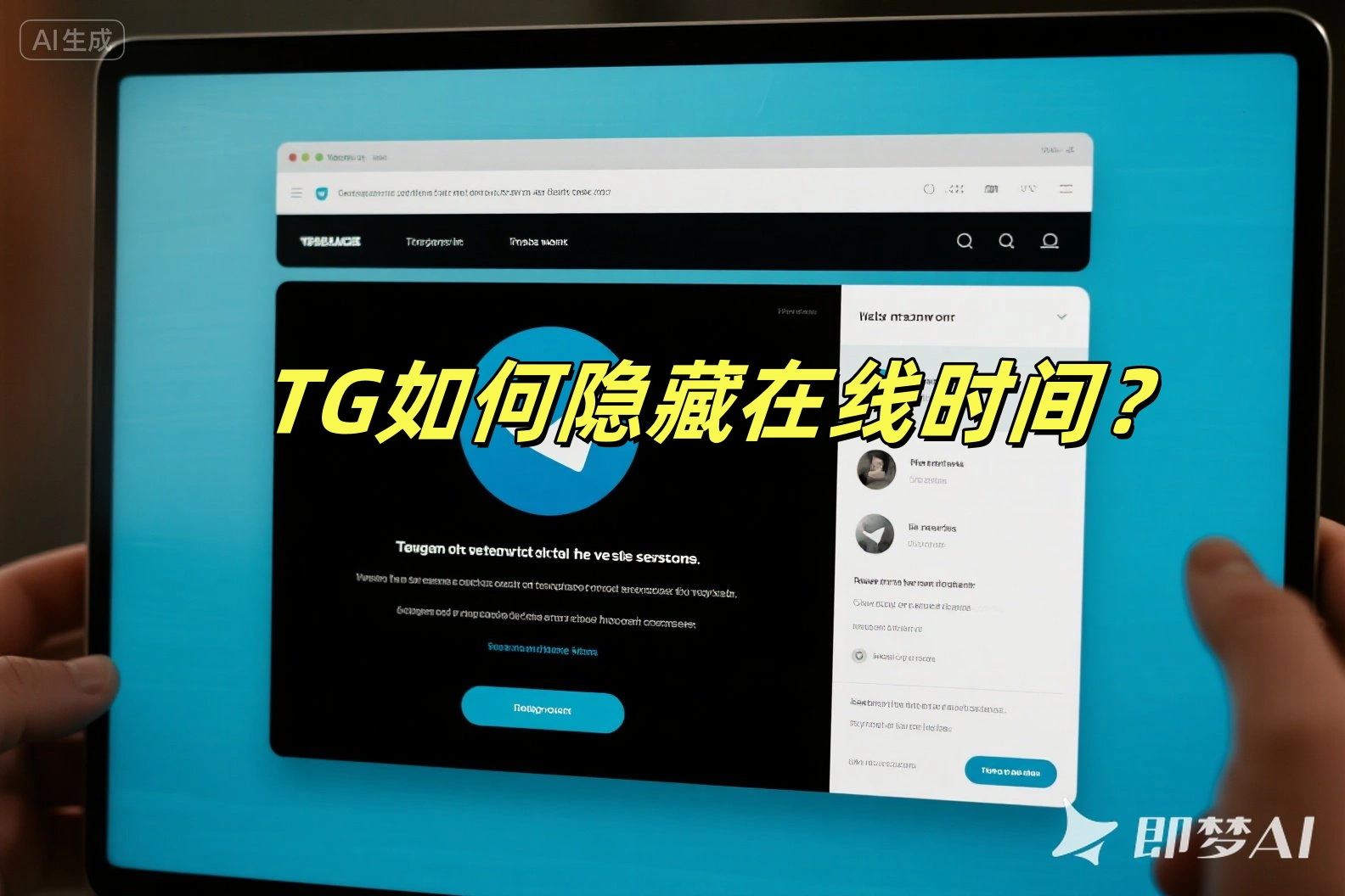 TG如何隐藏在线时间