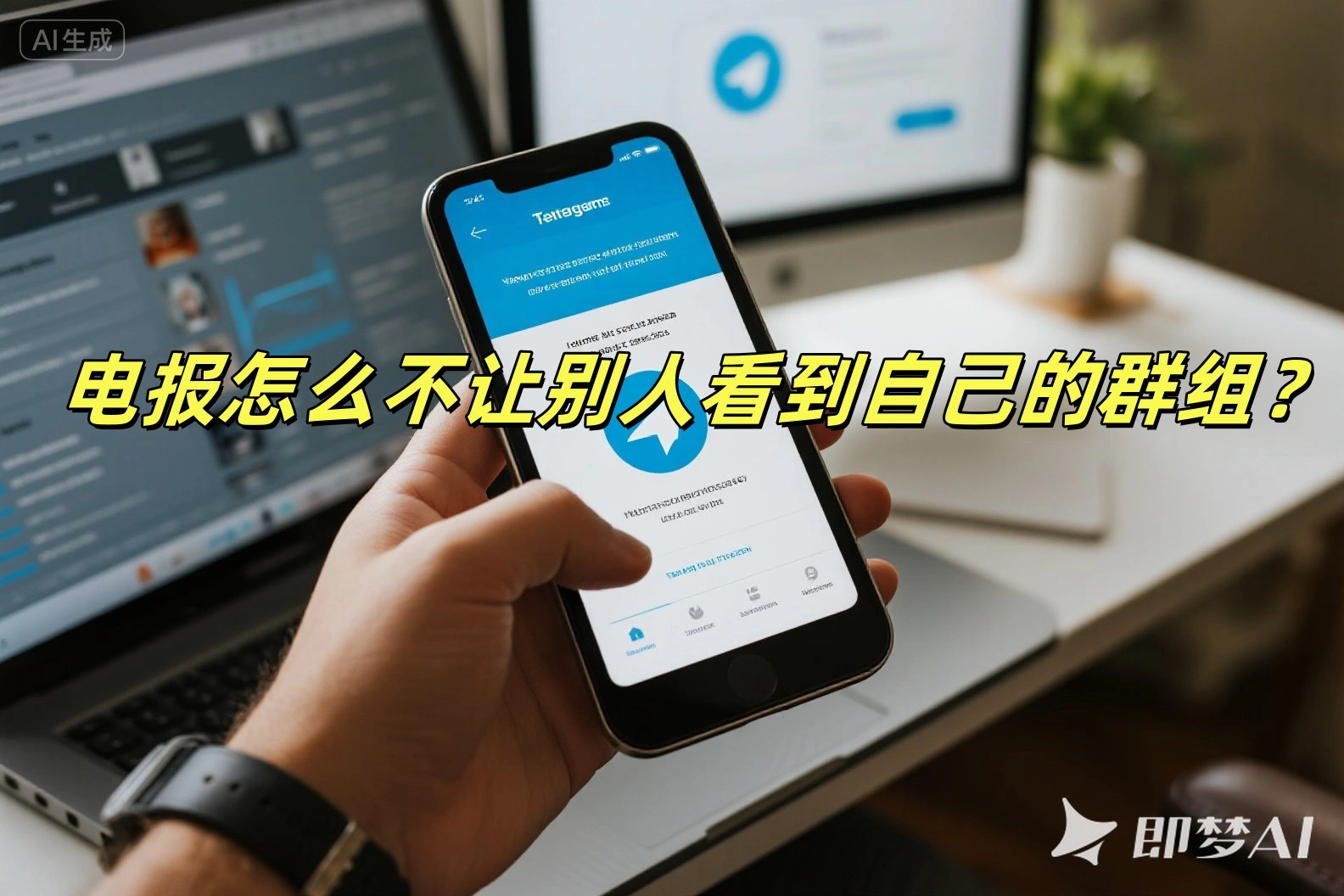 电报怎么不让别人看到自己的群组?
