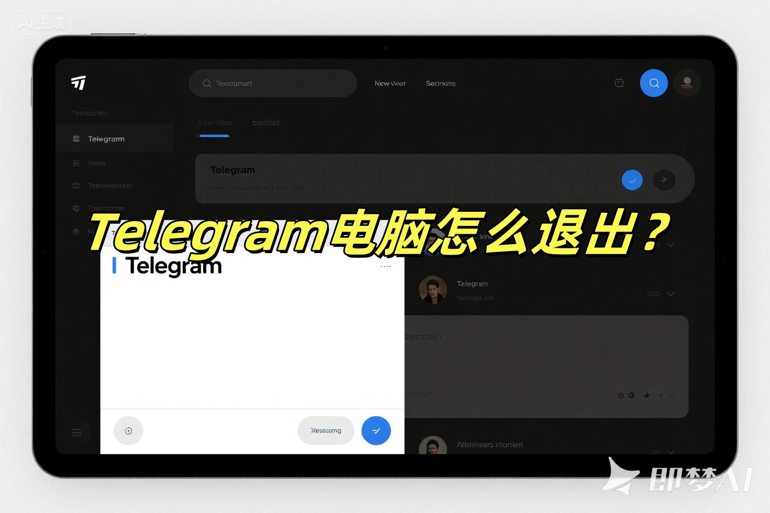 Telegram电脑怎么退出？