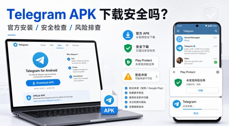Telegram APK 下载安全吗？官方 APK 安装与安全排查指南 封面
